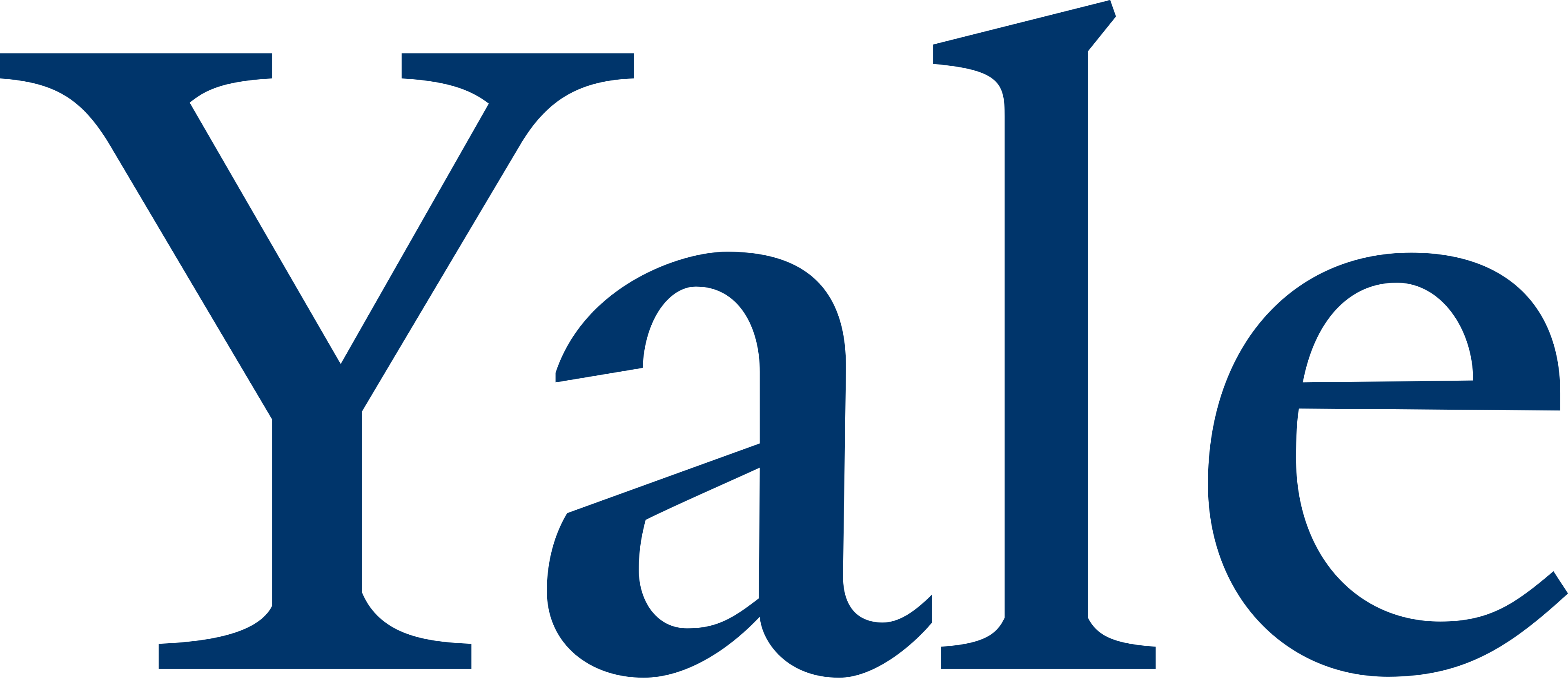 Текстовый логотип Yale University темно-синим шрифтом на белом фоне.